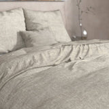 100% Flannel Cotton Duvet Cover Set Leo | Grey | Double - 200cm (W) x 220cm (L) - The Bedding & Blankets Store