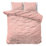 100% Flannel Cotton Duvet Cover Set Leo | Pink | Double - 200cm (W) x 220cm (L) - The Bedding & Blankets Store