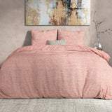 100% Flannel Cotton Duvet Cover Set Leo | Pink | Double - 200cm (W) x 220cm (L) - The Bedding & Blankets Store