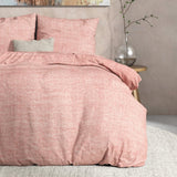 100% Flannel Cotton Duvet Cover Set Leo | Pink | Double - 200cm (W) x 220cm (L) - The Bedding & Blankets Store