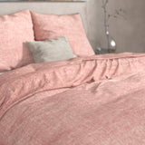 100% Flannel Cotton Duvet Cover Set Leo | Pink | Double - 200cm (W) x 220cm (L) - The Bedding & Blankets Store