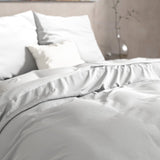 100% Flannel Cotton Duvet Cover Set Mendez | White | Single - 140cm (W) x 220cm (L) - The Bedding & Blankets Store