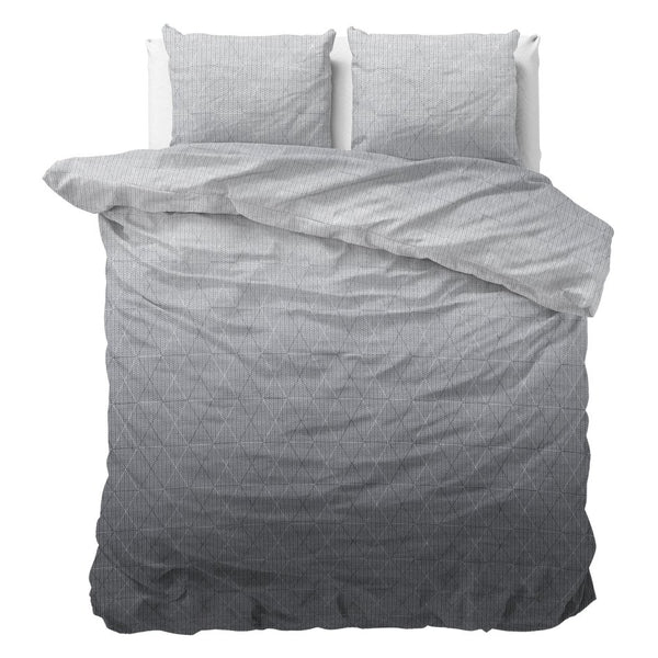 100% Flannel Cotton Duvet Cover Set Quinn | Anthracite | Single - 140cm (W) x 220cm (L) - The Bedding & Blankets Store