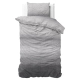 100% Flannel Cotton Duvet Cover Set Tamar | Grey | Single - 140cm (W) x 220cm (L) - The Bedding & Blankets Store