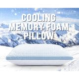 3D Blue Cell Tech Cooling Memory Foam Pillow | White/Blue | 50cm x 70cm - The Bedding & Blankets Store