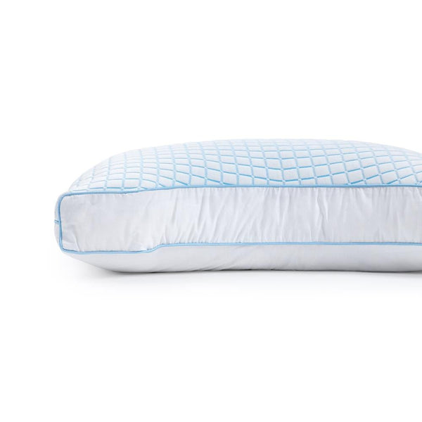 3D Blue Cell Tech Cooling Microgel Neck Support Pillow | White/Blue | 45cm x 65cm - The Bedding & Blankets Store