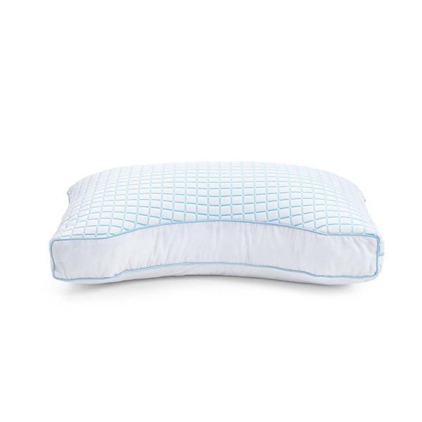 3D Blue Cell Tech Cooling Microgel Neck Support Pillow | White/Blue | 45cm x 65cm - The Bedding & Blankets Store