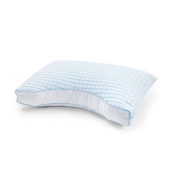 3D Blue Cell Tech Cooling Microgel Neck Support Pillow | White/Blue | 45cm x 65cm - The Bedding & Blankets Store
