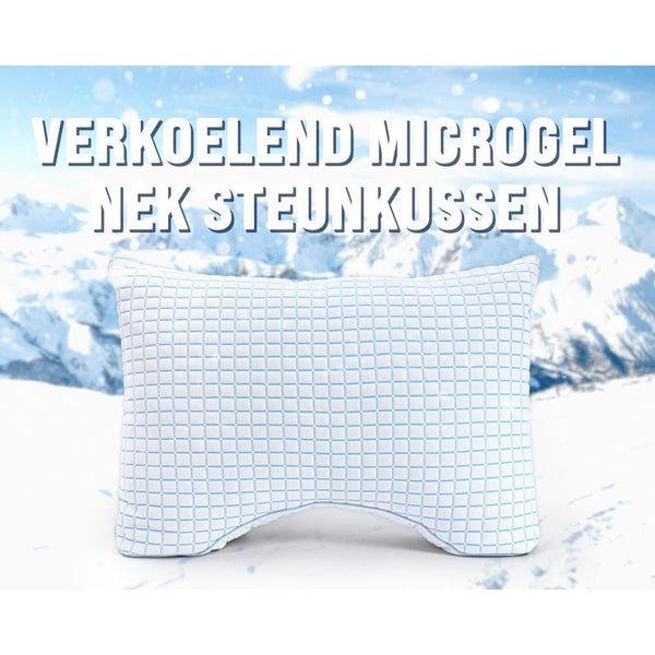 3D Blue Cell Tech Cooling Microgel Neck Support Pillow | White/Blue | 45cm x 65cm - The Bedding & Blankets Store