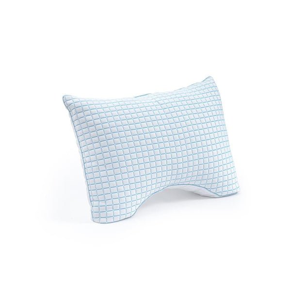 3D Blue Cell Tech Cooling Microgel Neck Support Pillow | White/Blue | 45cm x 65cm - The Bedding & Blankets Store