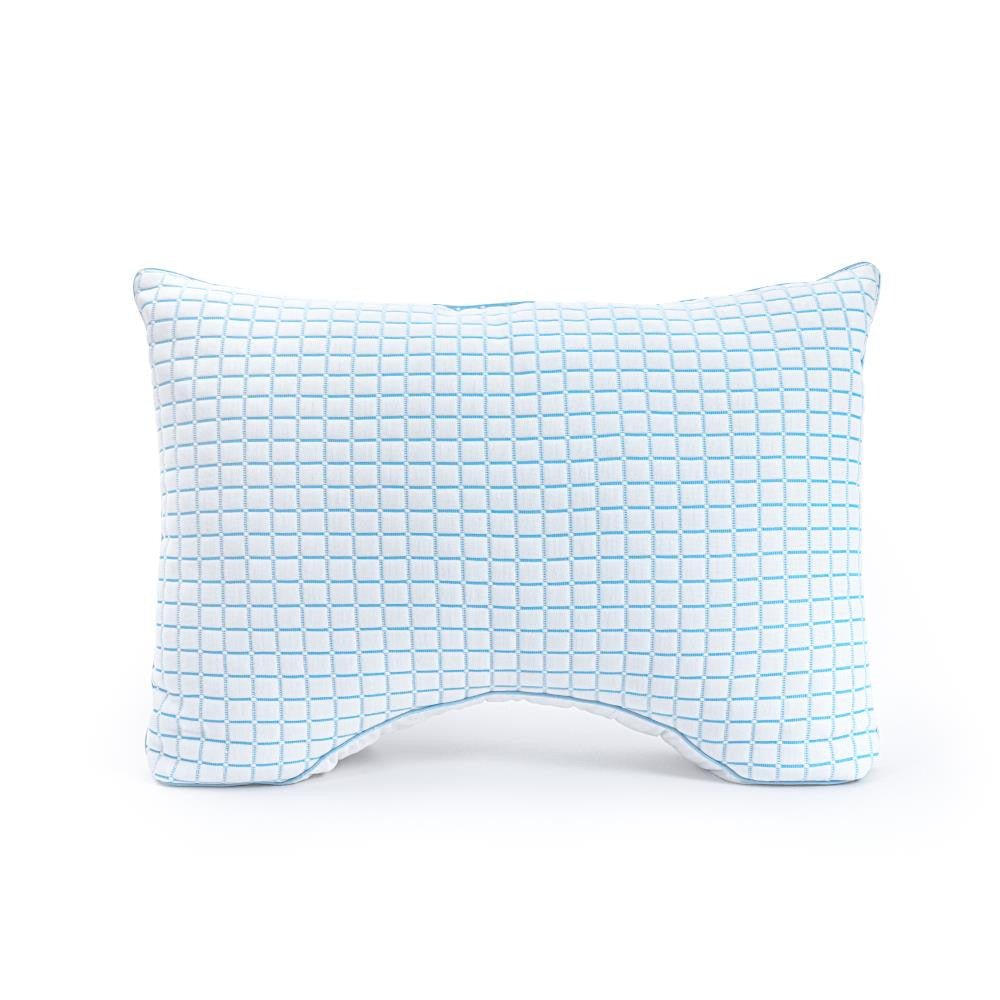3D Blue Cell Tech Cooling Microgel Neck Support Pillow | White/Blue | 45cm x 65cm - The Bedding & Blankets Store