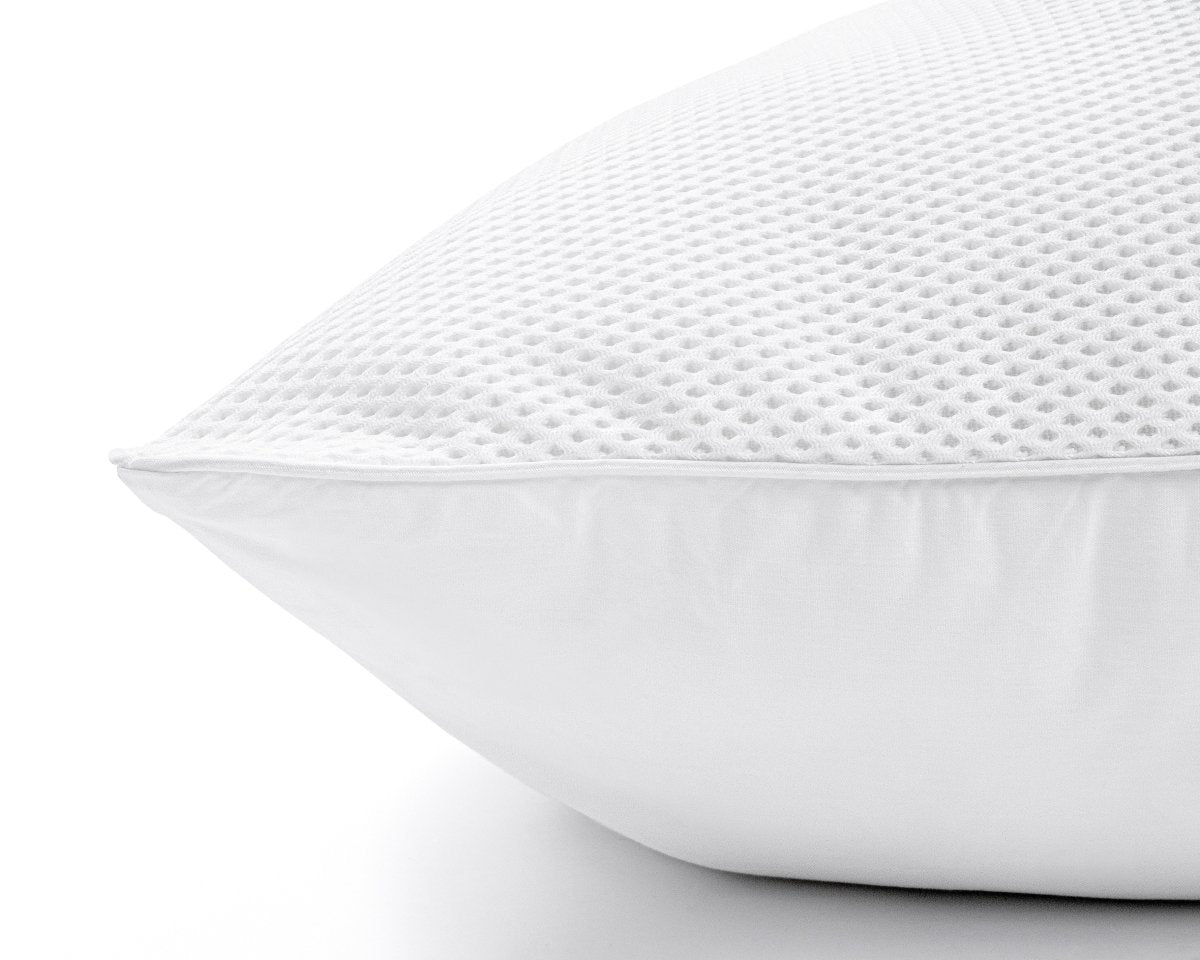 4D Ventilation Cooling Microgel Pillow | White | 50cm x 70cm - The Bedding & Blankets Store
