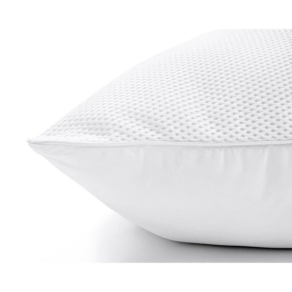 4D Ventilation Cooling Microgel Pillow | White | 50cm x 70cm - The Bedding & Blankets Store