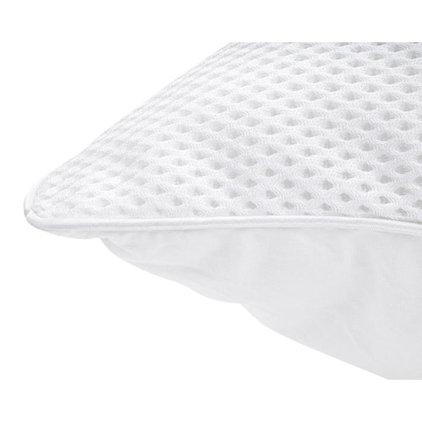 4D Ventilation Cooling Microgel Pillow | White | 50cm x 70cm - The Bedding & Blankets Store