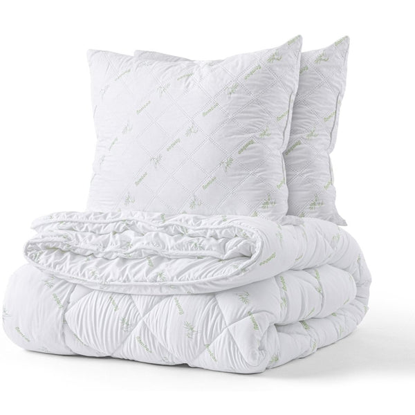 Bamboo Duvet & Pillows Set | White | Single - 140cm (W) x 200cm (L) - The Bedding & Blankets Store