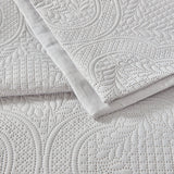 Charlene Soft & Elegant Bedspread | White | 260cm (W) x 250cm (L) - The Bedding & Blankets Store