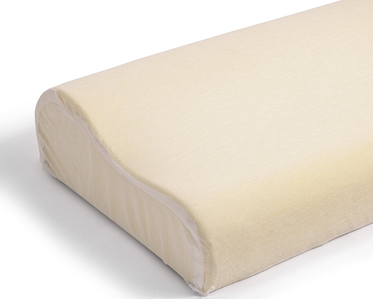 Contour Memory Foam Support Pillow | White | 60cm x 35cm x 11cm - The Bedding & Blankets Store