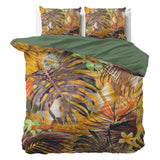 Cotton Satin Duvet Cover Set Nature Fusion | Yellow | Double - 200cm (W) x 220cm (L) - The Bedding & Blankets Store