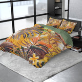 Cotton Satin Duvet Cover Set Nature Fusion | Yellow | Double - 200cm (W) x 220cm (L) - The Bedding & Blankets Store
