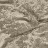 Crushed Velvet & Cotton Duvet Cover Set Crushed | Grey Taupe | Double - 200cm (W) x 220cm (L) - The Bedding & Blankets Store
