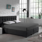 Double Jersey 220 GSM Soft Cotton Fitted Sheet | Anthracite Grey | Single 80/100 x 220cm (L) x 40cm (D) - The Bedding & Blankets Store