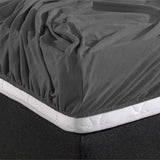 Double Jersey 220 GSM Soft Cotton Fitted Sheet | Anthracite Grey | Single 80/100 x 220cm (L) x 40cm (D) - The Bedding & Blankets Store