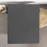 Double Jersey 220 GSM Soft Cotton Fitted Sheet | Anthracite Grey | Single 80/100 x 220cm (L) x 40cm (D) - The Bedding & Blankets Store