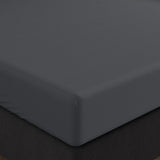 Double Jersey 220 GSM Soft Cotton Fitted Sheet | Anthracite Grey | Single 80/100 x 220cm (L) x 40cm (D) - The Bedding & Blankets Store
