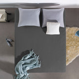 Double Jersey 220 GSM Soft Cotton Fitted Sheet | Anthracite Grey | Single 80/100 x 220cm (L) x 40cm (D) - The Bedding & Blankets Store
