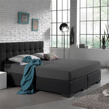 Double Jersey 220 GSM Soft Cotton Fitted Sheet | Anthracite Grey | Single 80/100 x 220cm (L) x 40cm (D) - The Bedding & Blankets Store