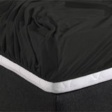 Double Jersey 220 GSM Soft Cotton Fitted Sheet | Black | Single 80/100 x 220cm (L) x 40cm (D) - The Bedding & Blankets Store