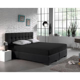 Double Jersey 220 GSM Soft Cotton Fitted Sheet | Black | Single 80/100 x 220cm (L) x 40cm (D) - The Bedding & Blankets Store
