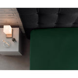 Double Jersey 220 GSM Soft Cotton Fitted Sheet | Botancal Green | Single 80/100 x 220cm (L) x 40cm (D) - The Bedding & Blankets Store