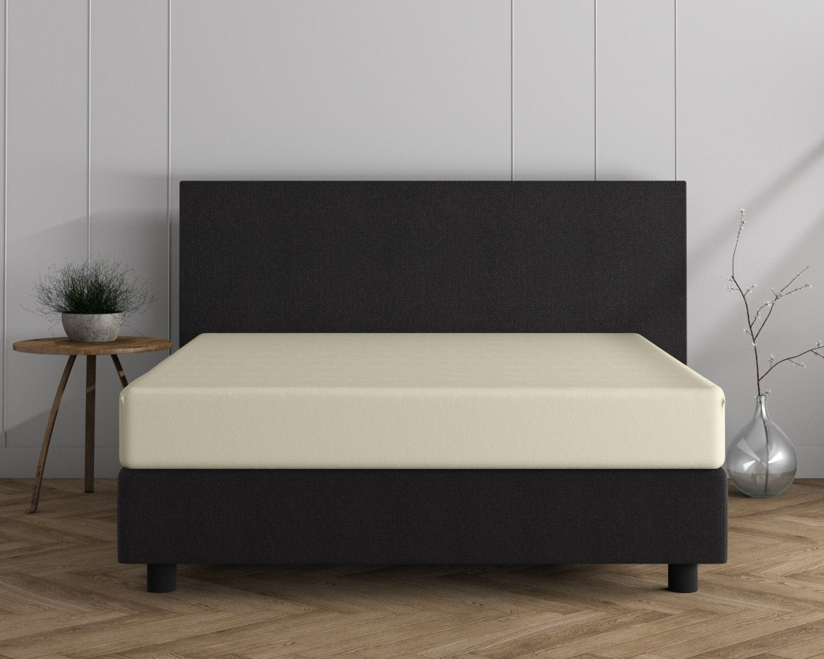 Double Jersey 220 GSM Soft Cotton Fitted Sheet | Cream | Single 80/100 x 220cm (L) x 40cm (D) - The Bedding & Blankets Store