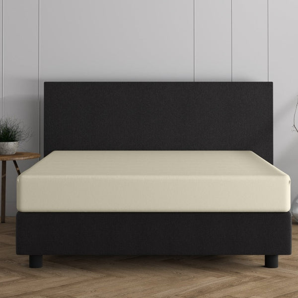 Double Jersey 220 GSM Soft Cotton Fitted Sheet | Cream | Single 80/100 x 220cm (L) x 40cm (D) - The Bedding & Blankets Store