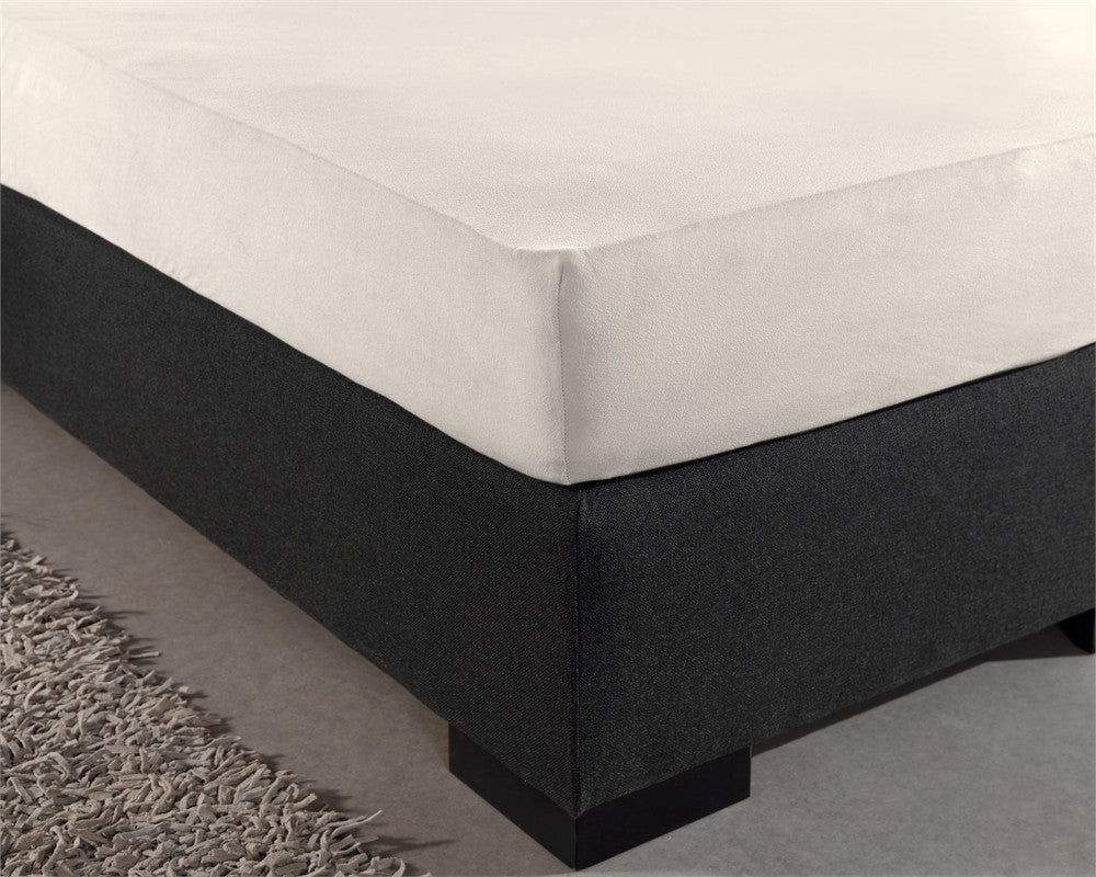 Double Jersey 220 GSM Soft Cotton Fitted Sheet | Cream | Single 80/100 x 220cm (L) x 40cm (D) - The Bedding & Blankets Store