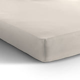 Double Jersey 220 GSM Soft Cotton Fitted Sheet | Cream | Single 80/100 x 220cm (L) x 40cm (D) - The Bedding & Blankets Store