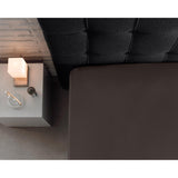 Double Jersey 220 GSM Soft Cotton Fitted Sheet | Deep Taupe | Single 80/100 x 220cm (L) x 30cm (D) - The Bedding & Blankets Store