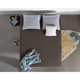 Double Jersey 220 GSM Soft Cotton Fitted Sheet | Deep Taupe | Single 80/100 x 220cm (L) x 30cm (D) - The Bedding & Blankets Store