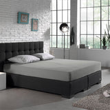 Double Jersey 220 GSM Soft Cotton Fitted Sheet | Grey | Single 80/100 x 220cm (L) x 40cm (D) - The Bedding & Blankets Store