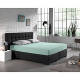 Double Jersey 220 GSM Soft Cotton Fitted Sheet | Pastel Blue | Single 80/100 x 220cm (L) x 30cm (D) - The Bedding & Blankets Store