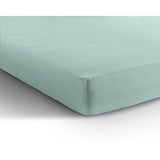 Double Jersey 220 GSM Soft Cotton Fitted Sheet | Pastel Blue | Single 80/100 x 220cm (L) x 30cm (D) - The Bedding & Blankets Store