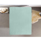 Double Jersey 220 GSM Soft Cotton Fitted Sheet | Pastel Blue | Single 80/100 x 220cm (L) x 30cm (D) - The Bedding & Blankets Store