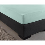 Double Jersey 220 GSM Soft Cotton Fitted Sheet | Pastel Blue | Single 80/100 x 220cm (L) x 30cm (D) - The Bedding & Blankets Store