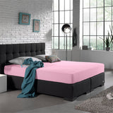 Double Jersey 220 GSM Soft Cotton Fitted Sheet | Pink | Single 80/100 x 220cm (L) x 30cm (D) - The Bedding & Blankets Store