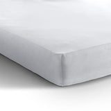 Double Jersey 220 GSM Soft Cotton Fitted Sheet | White | Single 80/100 x 220cm (L) x 40cm (D) - The Bedding & Blankets Store