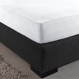 Double Jersey 220 GSM Soft Cotton Fitted Sheet | White | Single 80/100 x 220cm (L) x 40cm (D) - The Bedding & Blankets Store