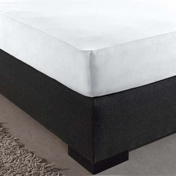 Double Jersey 220 GSM Soft Cotton Fitted Sheet | White | Single 80/100 x 220cm (L) x 40cm (D) - The Bedding & Blankets Store