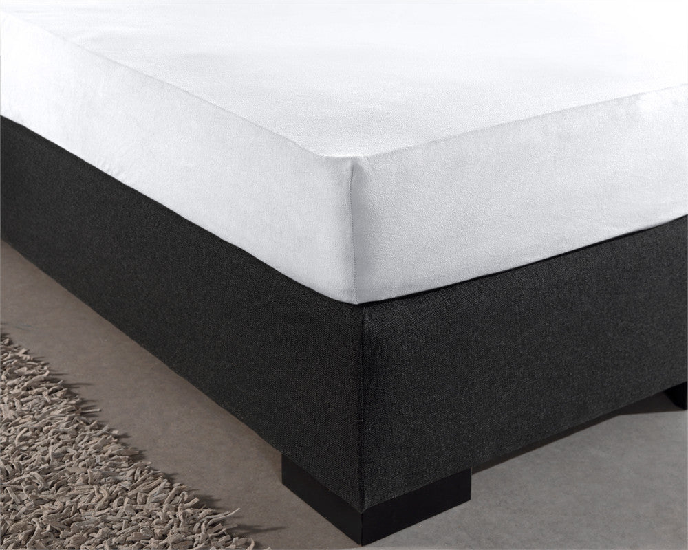 Double Jersey 220 GSM Soft Cotton Fitted Sheet | White | Single 80/100 x 220cm (L) x 40cm (D) - The Bedding & Blankets Store