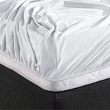 Double Jersey 220 GSM Soft Cotton Fitted Sheet | White | Single 80/100 x 220cm (L) x 40cm (D) - The Bedding & Blankets Store